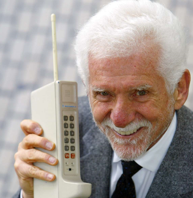 High Quality old mobile dude Blank Meme Template