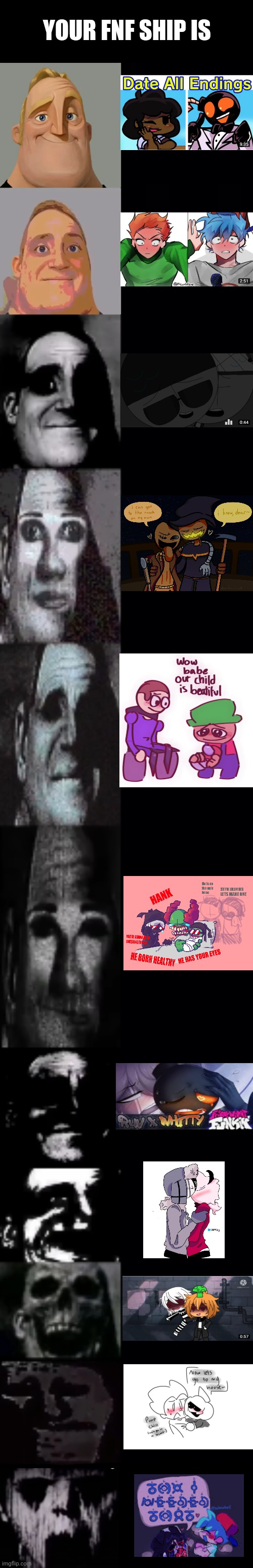 YOUR FNF SHIP IS | image tagged in mr incredible becoming uncanny,cursed ships,pedophilia | made w/ Imgflip meme maker