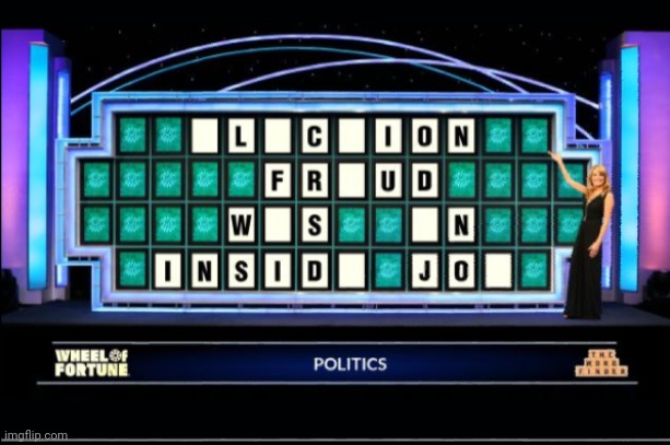 image tagged in wheel of fortune,election fraud,inside job | made w/ Imgflip meme maker