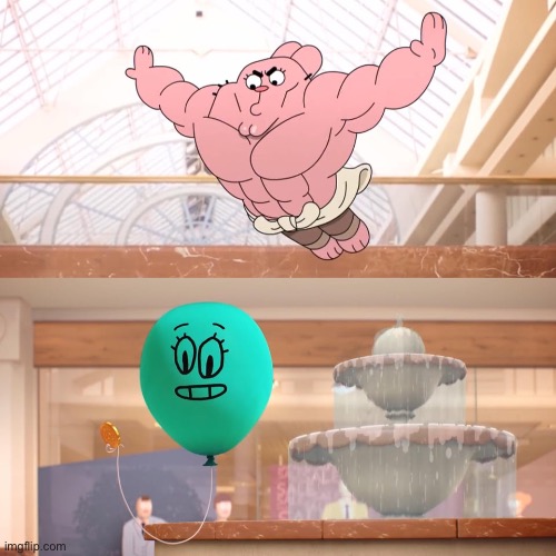 Amazing world of gumball: Richard jumping on balloon | image tagged in amazing world of gumball richard jumping on balloon | made w/ Imgflip meme maker