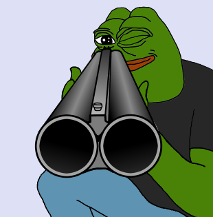 High Quality pepe double barrel Blank Meme Template