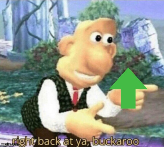 right back at ya buckaroo | image tagged in right back at ya buckaroo | made w/ Imgflip meme maker