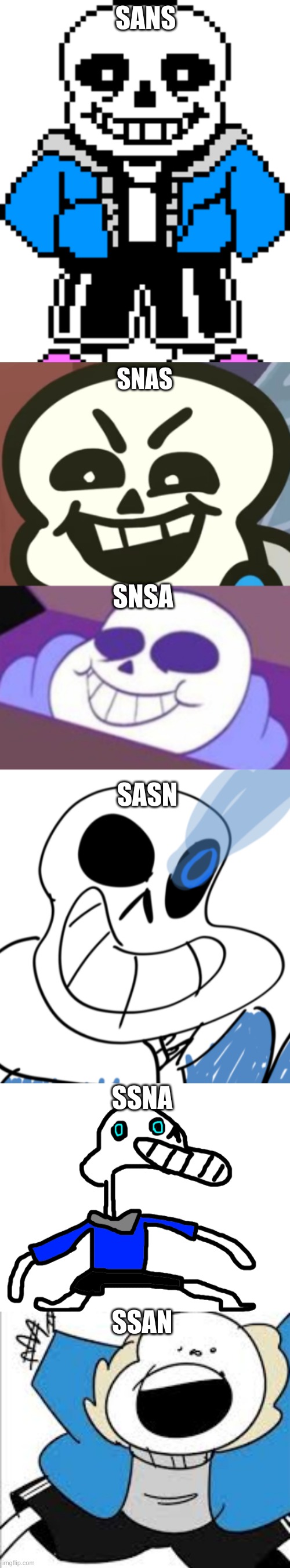 None of the art is mine | SANS; SNSA; SNAS; SASN; SSNA; SSAN | made w/ Imgflip meme maker