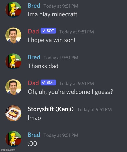 I love dad bot | made w/ Imgflip meme maker
