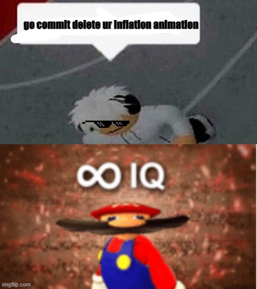 he is smart | go commit delete ur inflation animation | image tagged in go commit x,infinite iq,inflation,ballon,yes,haha | made w/ Imgflip meme maker