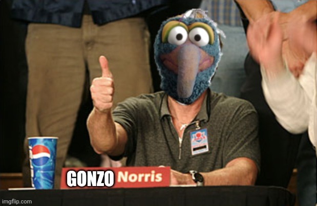 Gonzo Norris thumbs up | image tagged in gonzo norris thumbs up | made w/ Imgflip meme maker