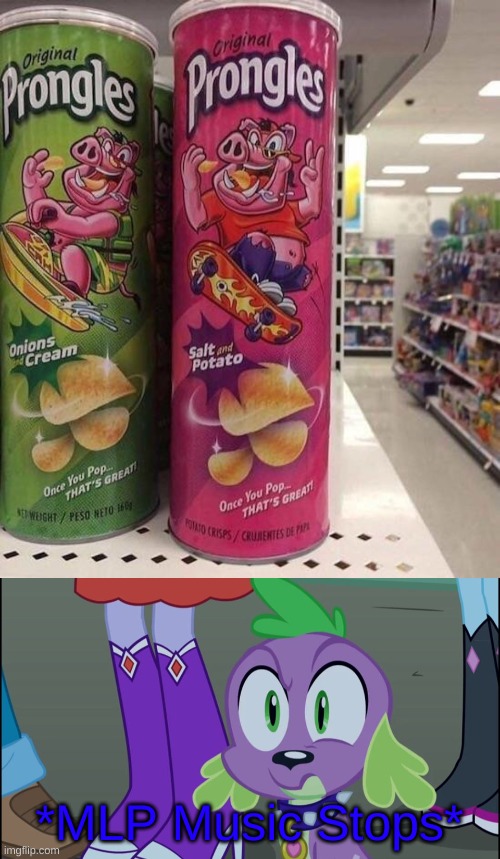 Wot the Fok | *MLP Music Stops* | image tagged in mlp equestria girls spike da fuk,dafuq,pringles,wtf,mlp,memes | made w/ Imgflip meme maker