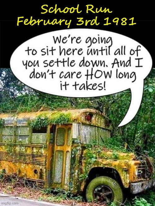 School Run | image tagged in bus stop | made w/ Imgflip meme maker