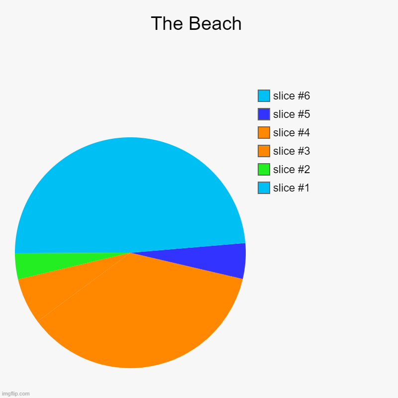 The Beach | The Beach | | image tagged in charts,pie charts | made w/ Imgflip chart maker