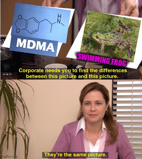 -Burned emotions. | *SWIMMING FROG* | image tagged in memes,they're the same picture,molly,drugs are bad,pepe the frog,totally looks like | made w/ Imgflip meme maker
