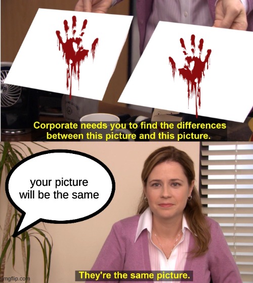 They're The Same Picture | your picture will be the same | image tagged in memes,they're the same picture | made w/ Imgflip meme maker