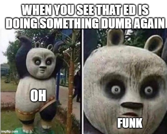 ohno | WHEN YOU SEE THAT ED IS DOING SOMETHING DUMB AGAIN; OH; FUNK | image tagged in kung fu panda | made w/ Imgflip meme maker