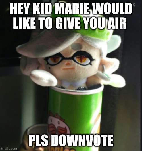 Marie pringles | HEY KID MARIE WOULD LIKE TO GIVE YOU AIR; PLS DOWNVOTE | image tagged in marie pringles | made w/ Imgflip meme maker