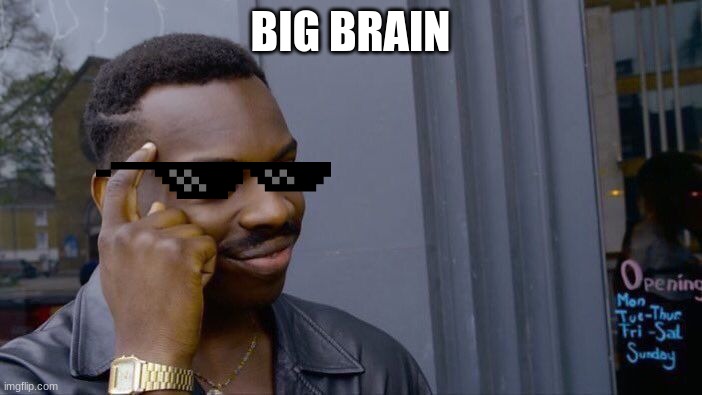 BIG BRAIN | image tagged in memes,roll safe think about it | made w/ Imgflip meme maker