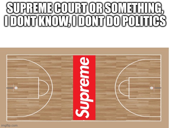 Supreme Court | SUPREME COURT OR SOMETHING, I DONT KNOW, I DONT DO POLITICS | image tagged in something | made w/ Imgflip meme maker