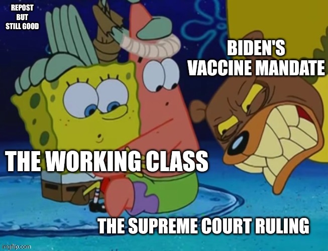 Repost but such a good meme |  REPOST BUT STILL GOOD | image tagged in supreme court,vaccines,joe biden | made w/ Imgflip meme maker