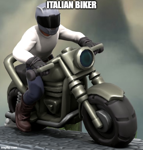 Bruno Romano | ITALIAN BIKER | image tagged in bruno romano | made w/ Imgflip meme maker
