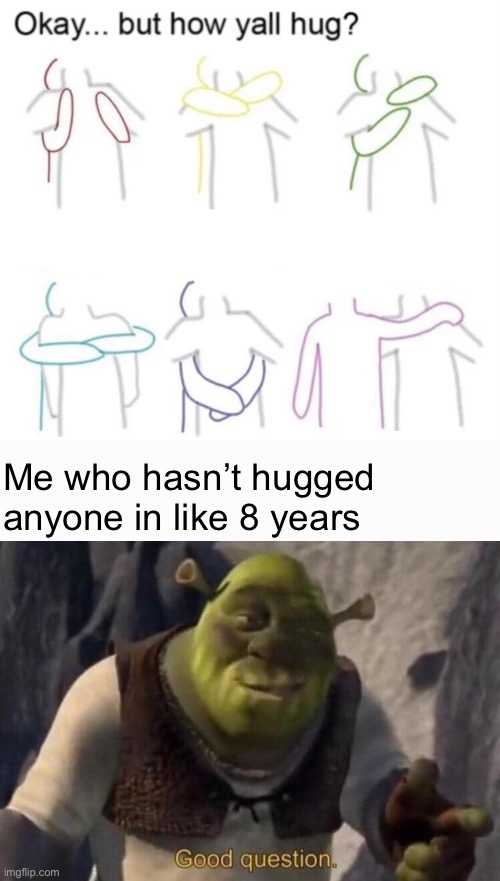 I honestly forget how I hug people | Me who hasn’t hugged anyone in like 8 years | image tagged in anime | made w/ Imgflip meme maker