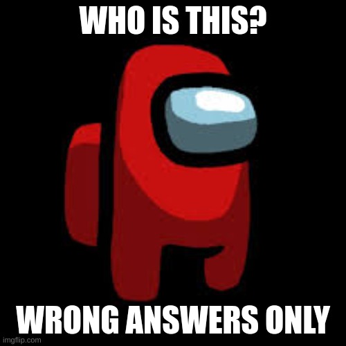 Amogus meme | WHO IS THIS? WRONG ANSWERS ONLY | image tagged in memes,funny | made w/ Imgflip meme maker