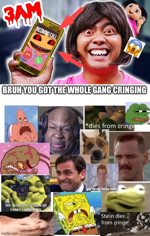 image tagged in the gang cringes | made w/ Imgflip meme maker