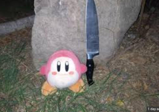 High Quality waddle dee with a knife Blank Meme Template