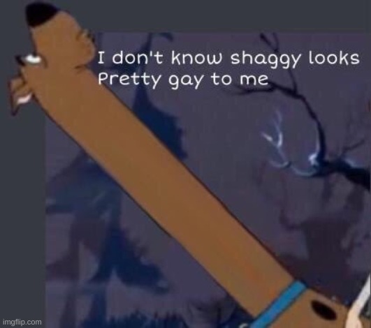 i dont know shaggy looks pretty gay to me | image tagged in i dont know shaggy looks pretty gay to me | made w/ Imgflip meme maker