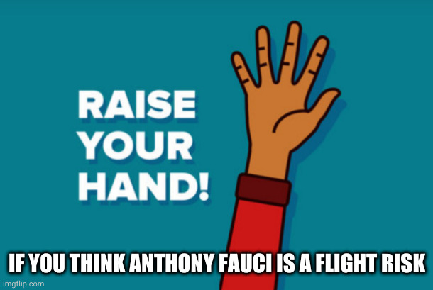 IF YOU THINK ANTHONY FAUCI IS A FLIGHT RISK | image tagged in covid-19,dr fauci,fauci | made w/ Imgflip meme maker