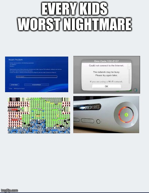 Every kids Worst Nightmare | EVERY KIDS WORST NIGHTMARE | image tagged in blank paper for texts | made w/ Imgflip meme maker