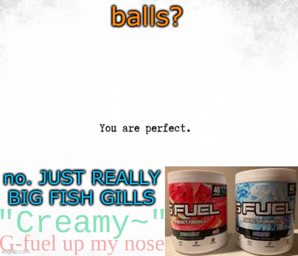 meme that nobody understands. | balls? no. JUST REALLY BIG FISH GILLS | image tagged in coalaid | made w/ Imgflip meme maker