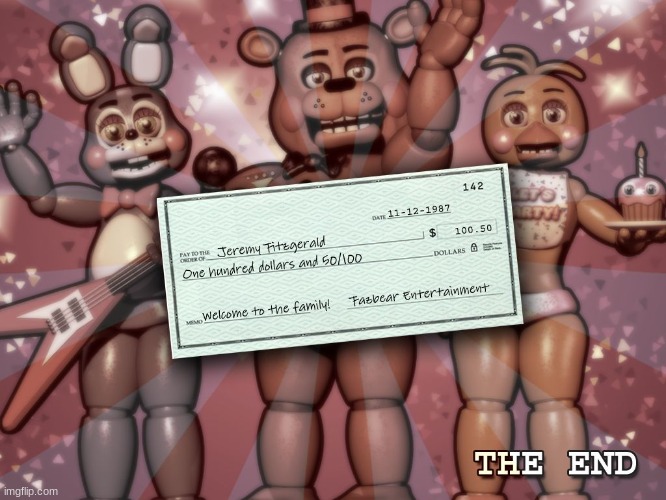 nobody: the people who come out of squid game: | image tagged in fnaf 2 paycheck | made w/ Imgflip meme maker