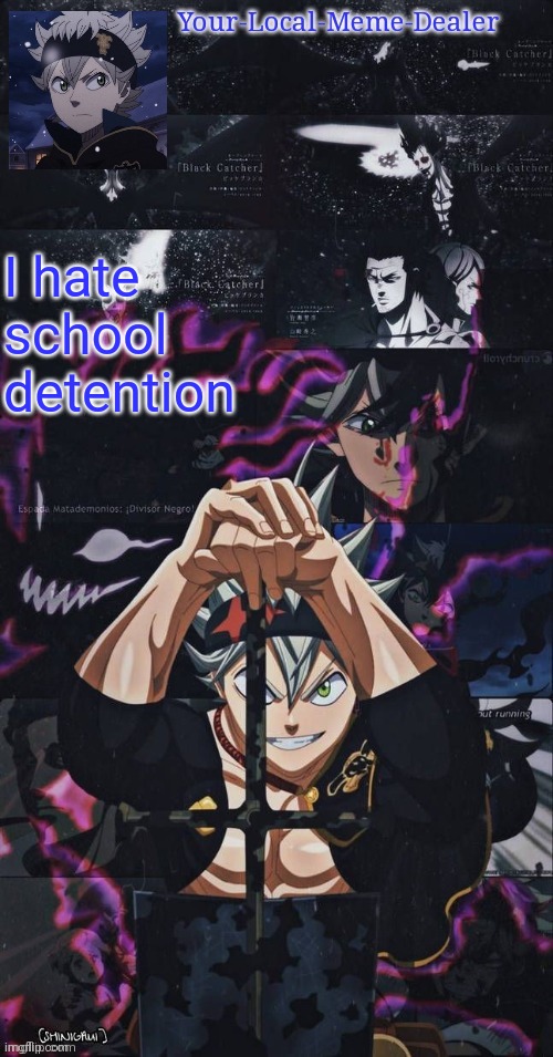 I'm in detention for lunch rn and it's hurting me ? | I hate school detention | image tagged in meme dealers temp | made w/ Imgflip meme maker