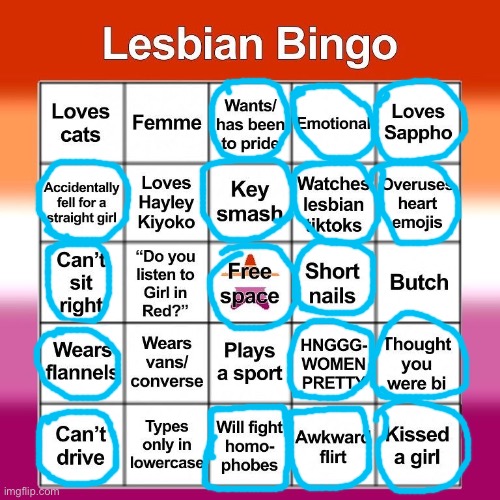 Lesbo alert | image tagged in lesbian bingo,lesbians,lesbian problems | made w/ Imgflip meme maker