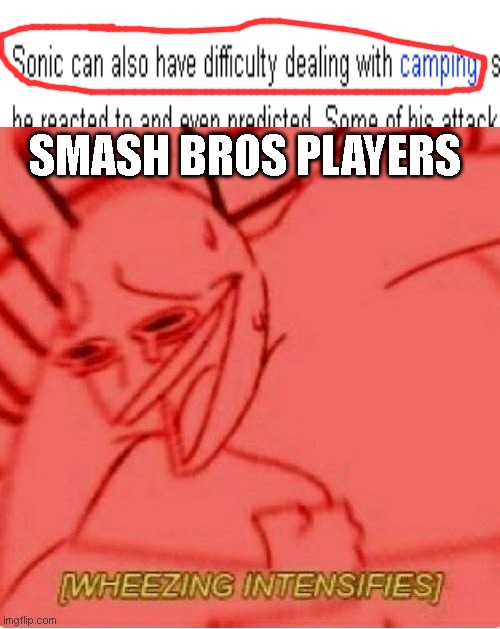 I smeel cap | SMASH BROS PLAYERS | image tagged in wheeze,memes,super smash bros,funny,fun,sonic the hedgehog | made w/ Imgflip meme maker