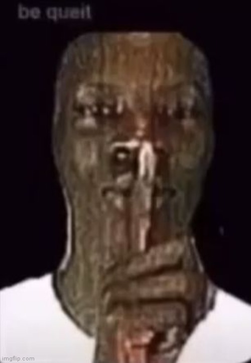 be quiet | image tagged in be quiet | made w/ Imgflip meme maker