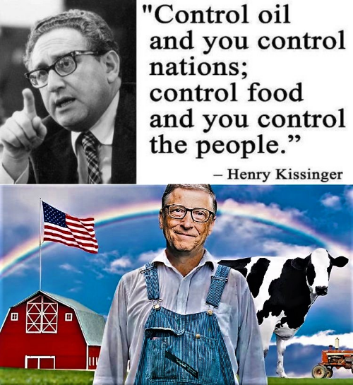 High Quality Kissinger and Bill Gates the farmer Blank Meme Template