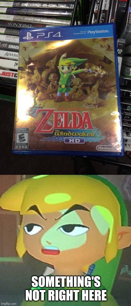 I WOULD LOVE TO PLAY THAT IN MY PS4 |  SOMETHING'S NOT RIGHT HERE | image tagged in the legend of zelda,ps4,link,playstation | made w/ Imgflip meme maker