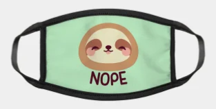 High Quality Sloth face mask Blank Meme Template