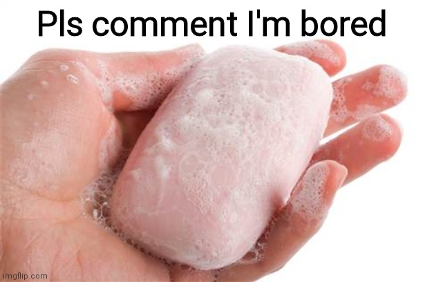 Plz | Pls comment I'm bored | image tagged in soap | made w/ Imgflip meme maker