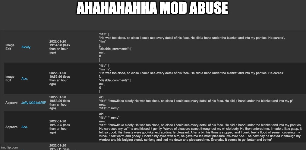 no | AHAHAHAHHA MOD ABUSE | made w/ Imgflip meme maker
