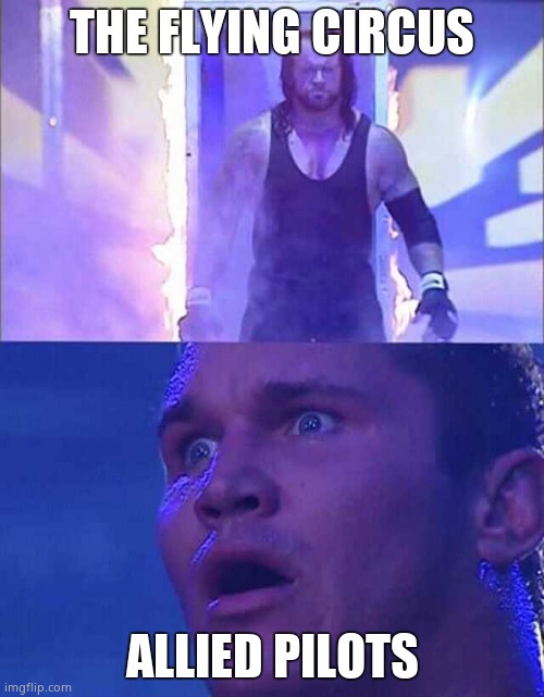 Randy Orton, Undertaker | THE FLYING CIRCUS; ALLIED PILOTS | image tagged in randy orton undertaker | made w/ Imgflip meme maker