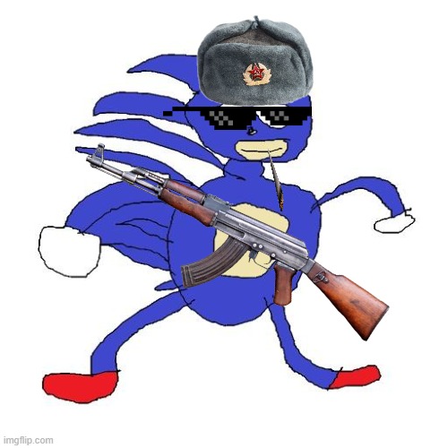 Russian sanic | image tagged in sanic,funny | made w/ Imgflip meme maker