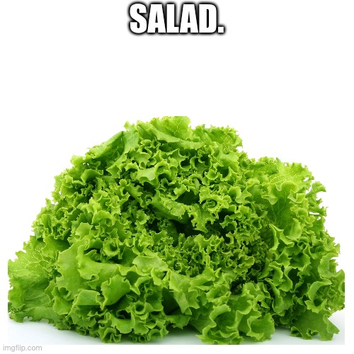 Salad. | SALAD. | image tagged in memes,salad | made w/ Imgflip meme maker