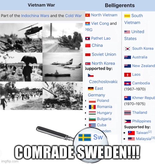 Comrade Sweden!!! | COMRADE SWEDEN!!! | image tagged in historical meme,funny meme,communism | made w/ Imgflip meme maker