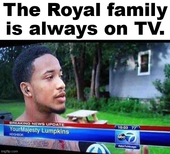 The Royal family is always on TV. | image tagged in royals | made w/ Imgflip meme maker