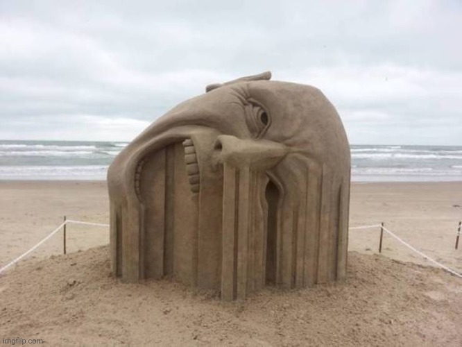 Castles in the sand | image tagged in artistic,day at the beach,roll tide,wash your hands | made w/ Imgflip meme maker