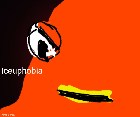 Bad drawing* | Iceuphobia | image tagged in soldier custom phobia | made w/ Imgflip meme maker