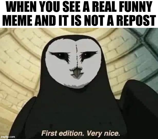 WHEN YOU SEE A REAL FUNNY MEME AND IT IS NOT A REPOST | image tagged in who_am_i | made w/ Imgflip meme maker