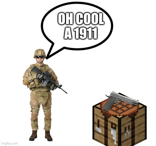 Blank White Template | OH COOL A 1911 | image tagged in blank white template | made w/ Imgflip meme maker