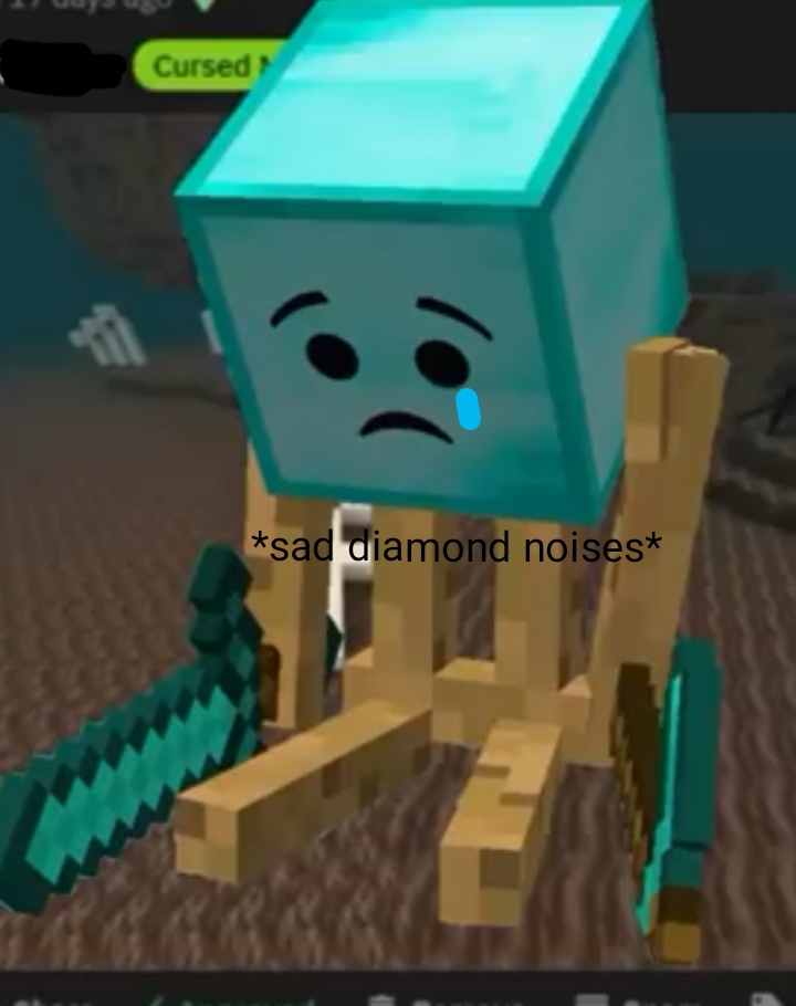 Sad Diamond Man Blank Meme Template