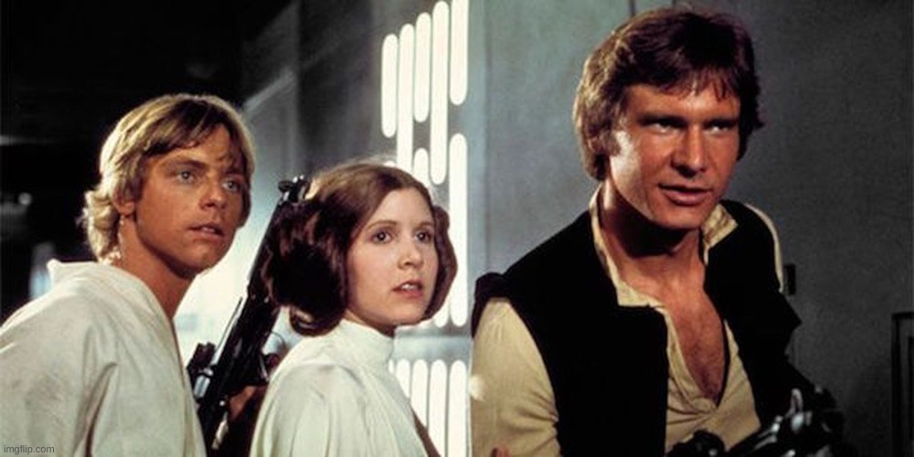 Han, Luke, and Leia | image tagged in han luke and leia | made w/ Imgflip meme maker
